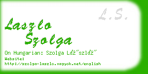 laszlo szolga business card